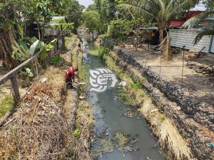 Retoman limpieza del arroyo Nexmegata en Villa Cuichapa