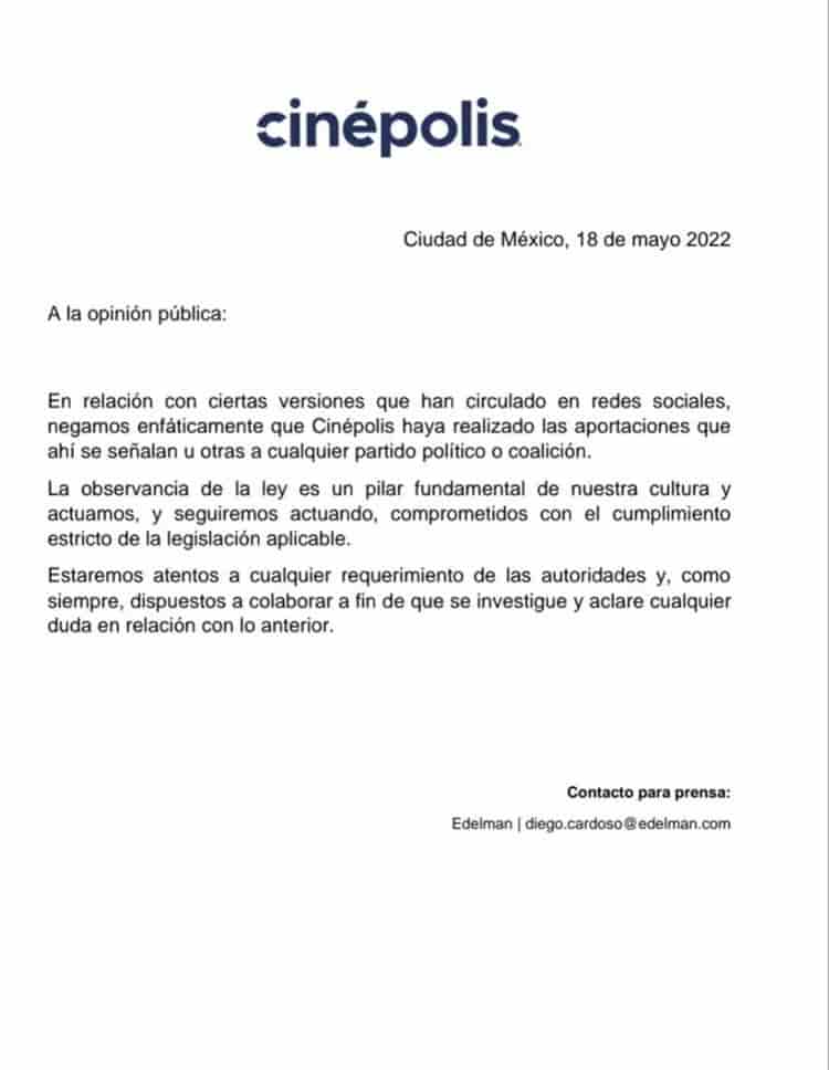 En audio, Alito afirma que el PRI recibió pagos de Cinépolis; empresa lo rechaza