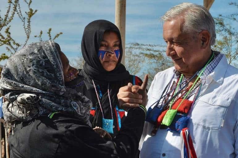 AMLO se reunió con el pueblo Seri en Sonora; presentó su Plan de Desarrollo Integral