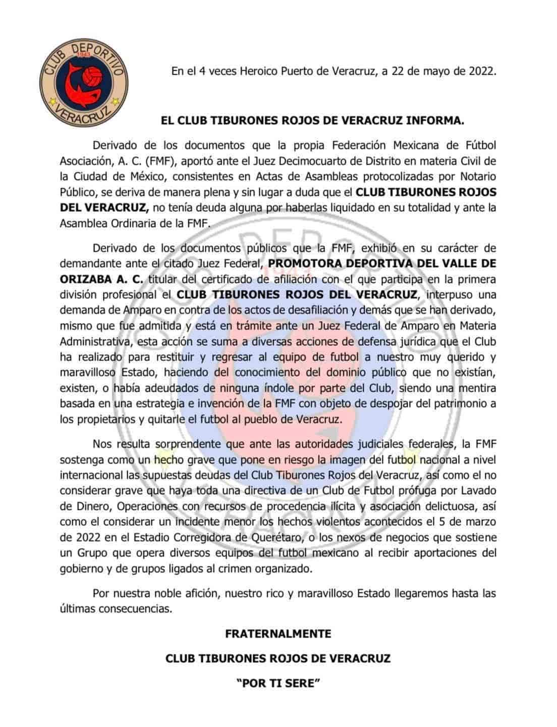 No existen adeudos con la FMF, afirma Club Tiburones