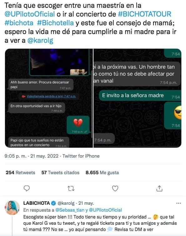 Paga maestría y se perdería el concierto de Karol G; la Bichota lo sorprende