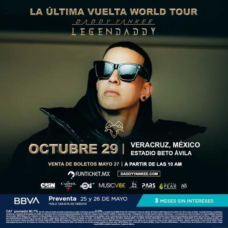 Fans de Daddy Yankee en Veracruz hacen fila virtual para adquirir los boletos