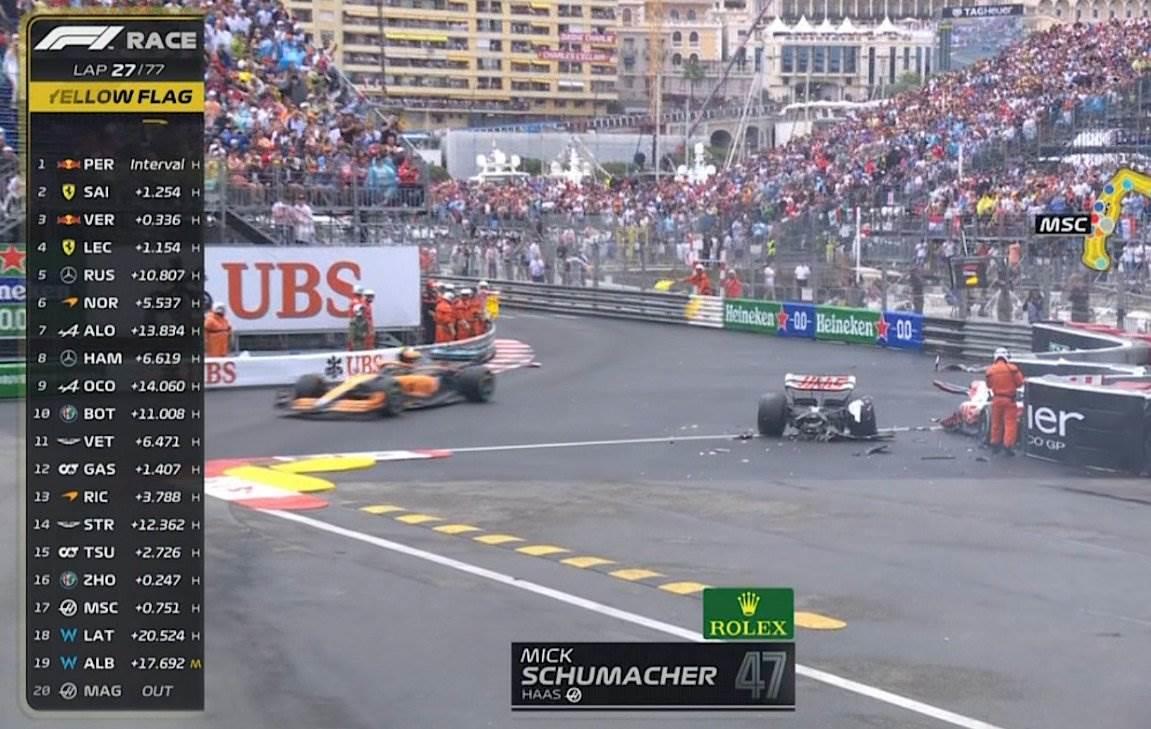 Accidente fuerte de Schumacher en el GP de Monaco