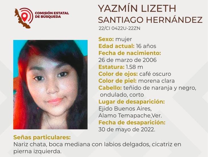 Buscan a Yazmín; desapareció en Álamo y solo tiene 16 años