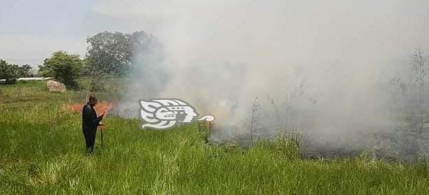 Arden pastizales en terreno del Ayuntamiento de Las Choapas