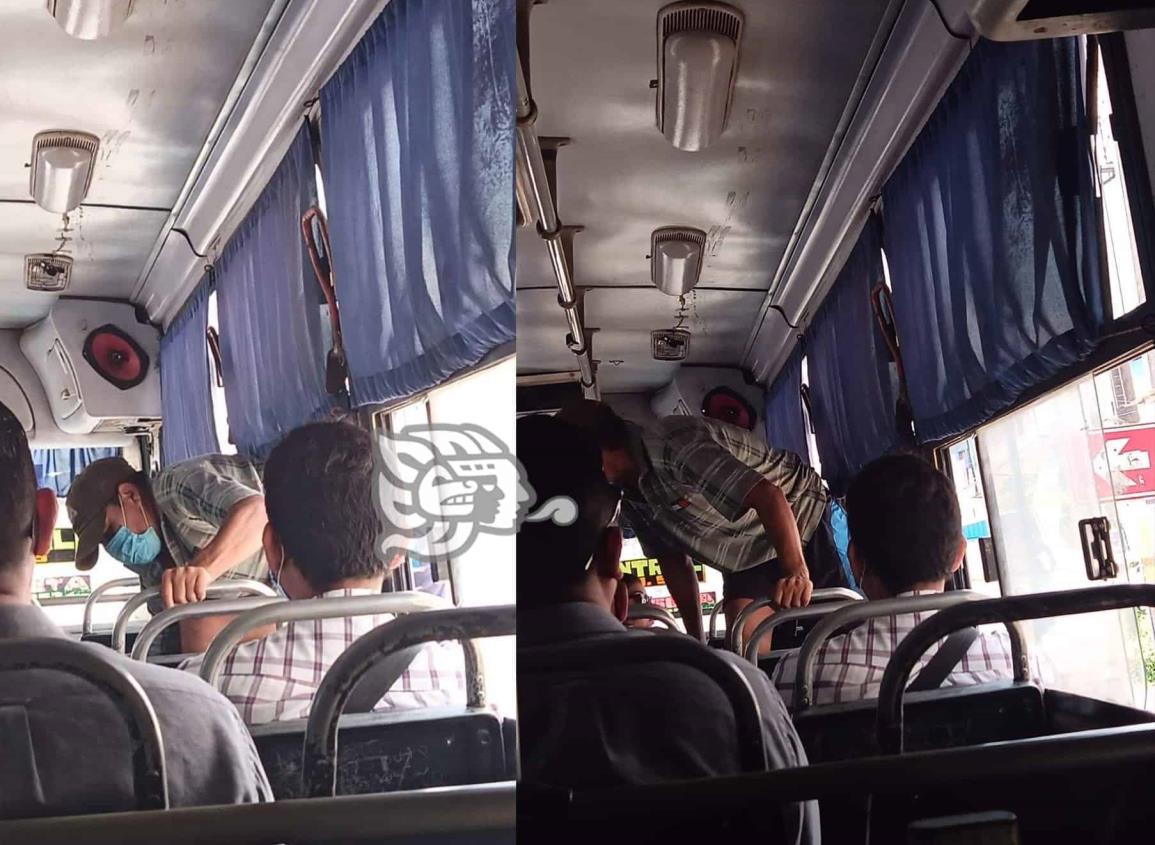 Hombre exhibe sus genitales a una joven en autobús de Coatzacoalcos