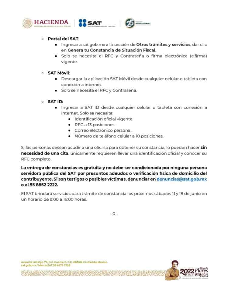 SAT da prórroga hasta 2023 nueva facturación; habrá más tiempo para constancia fiscal