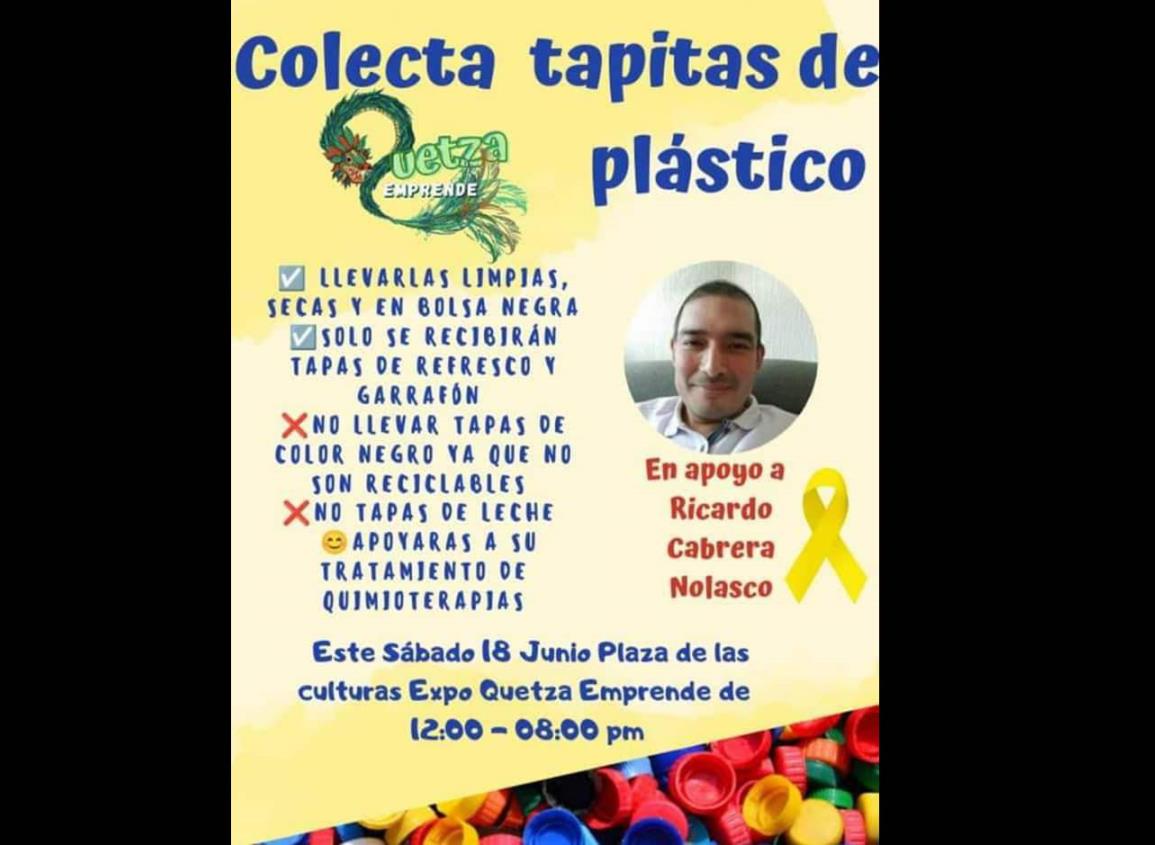 Preparan en Coatza nueva colecta de tapitas en apoyo a Ricardo Cabrera