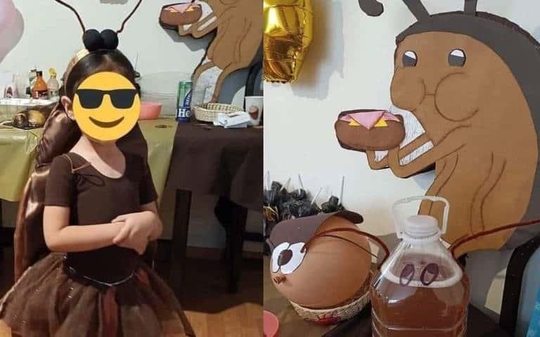 ¿Te gustan las cucarachas? Niña hace fiesta de cumpleaños con esta temática