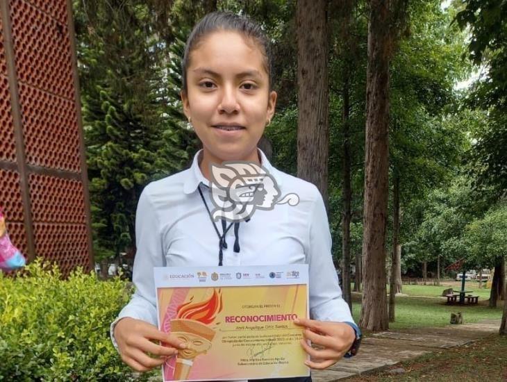 Gana alumna de Campo Nuevo olimpiada estatal del conocimiento infantil