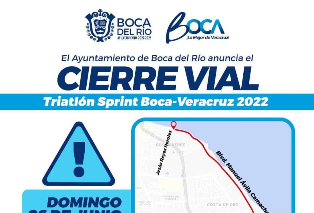 ¡Entérate! Habrá cierre de vialidades en Boca del Río