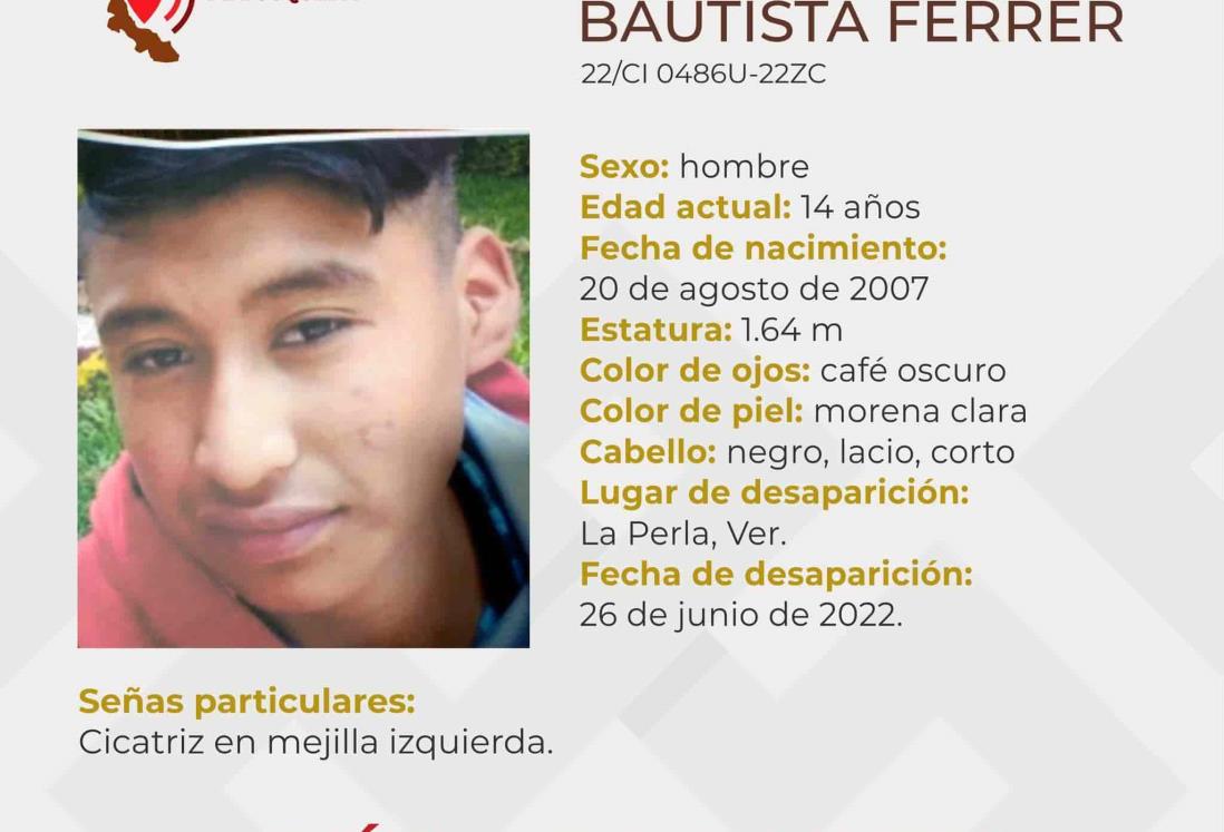 Reportan desaparición de adolescente en La Perla