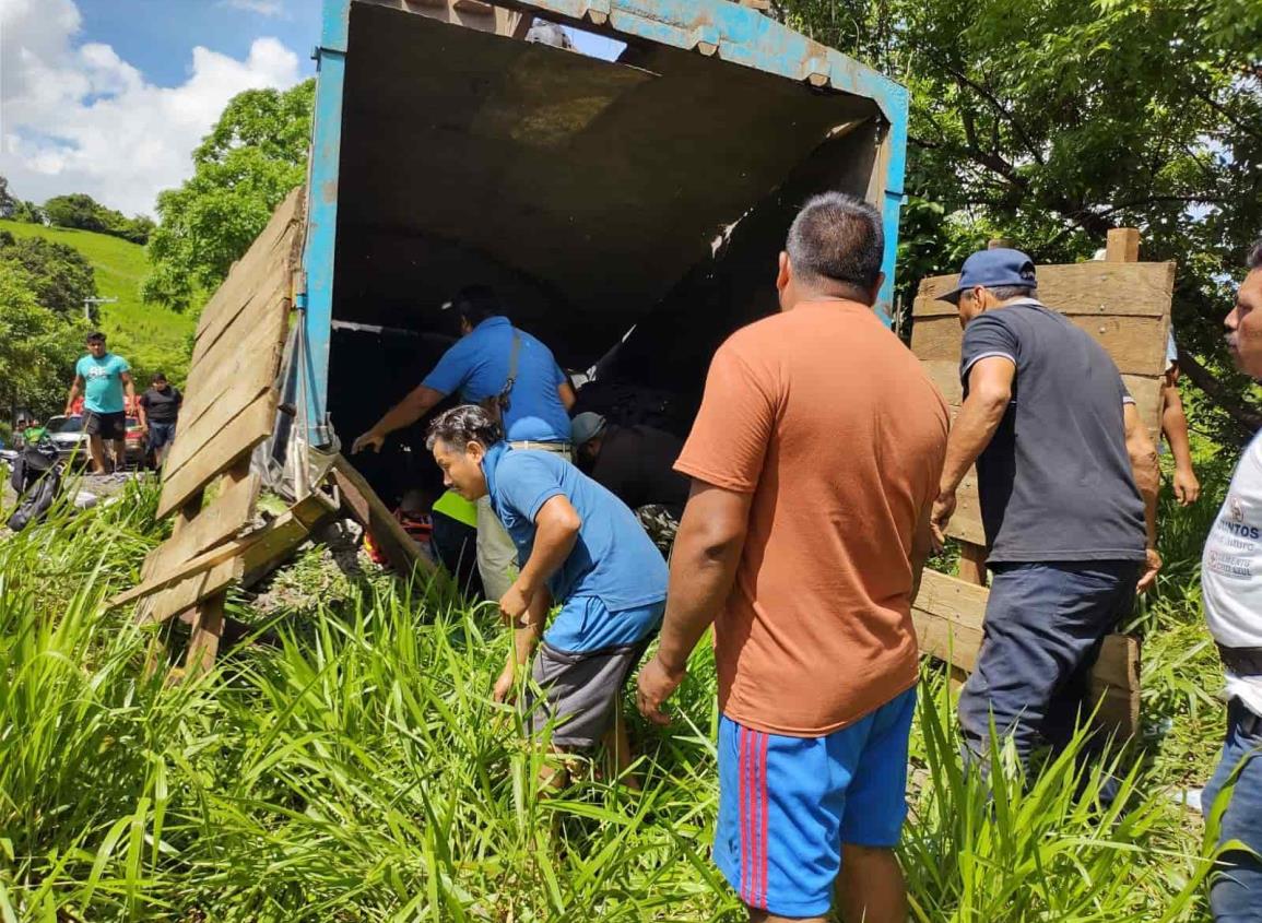 Se accidentan jornaleros en San Andrés Tuxtla