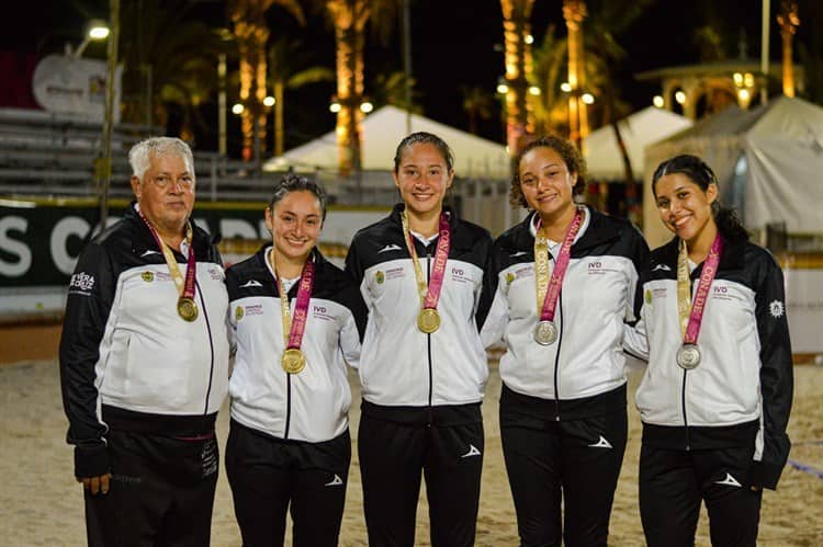 Consigue Veracruz medallas de oro en voleibol de playa en Juegos Nacionales Conade