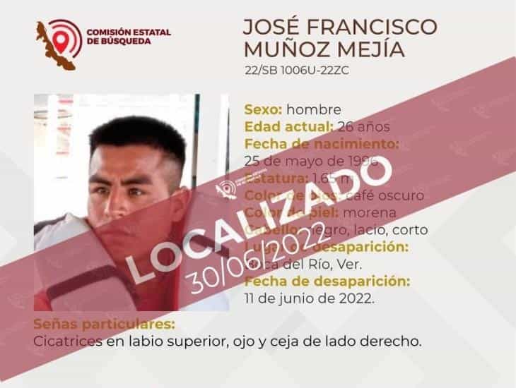 Localizan con vida a hombre con reporte de desaparición en Boca del Río