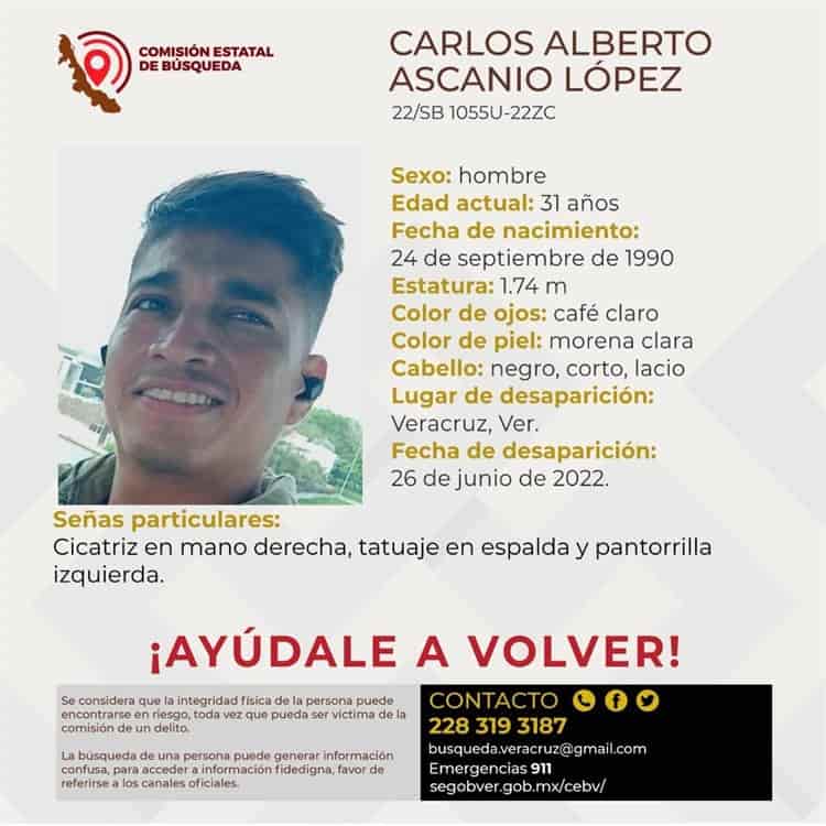 ¡Lo buscan! Joven desaparece en calles del puerto de Veracruz