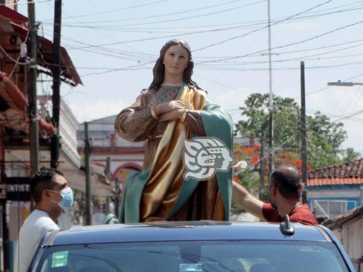 Con peregrinación, misantecos celebran restauración a la Virgen de la Concepción