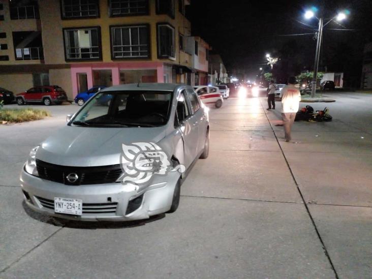 Arrollan a pareja en motocicleta en crucero de Coatzacoalcos (+video)