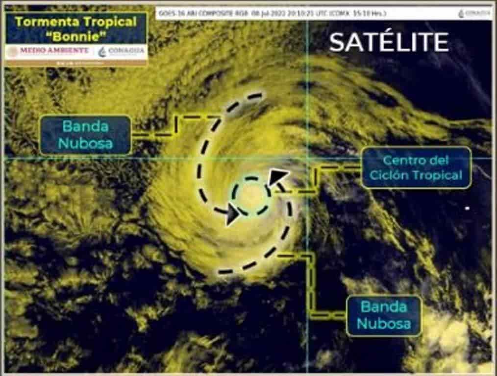 Bonnie se degrada a tormenta tropical