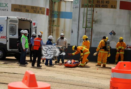 (+Video) Exitoso simulacro en recinto portuario de Coatzacoalcos