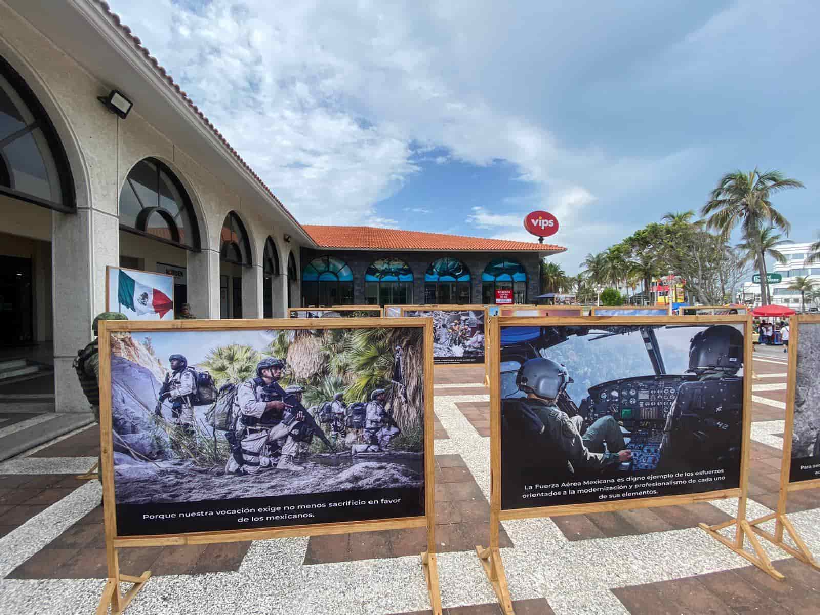 Exhiben en Plaza Acuario exposición fotográfica de la Sedena