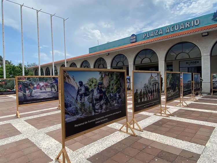 Exhiben en Plaza Acuario exposición fotográfica de la Sedena