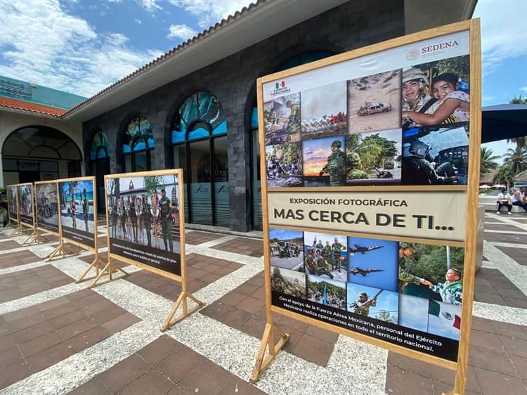 Exhiben en Plaza Acuario exposición fotográfica de la Sedena