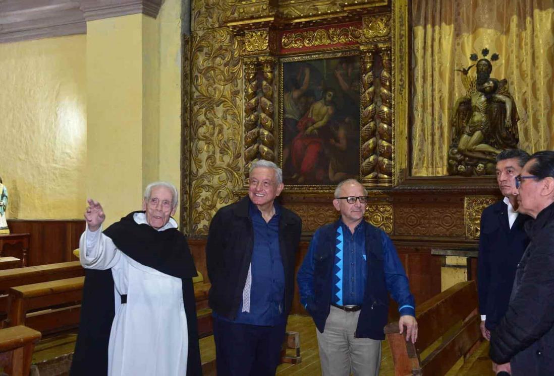 AMLO constata restauración del templo Santo Domingo en San Cristóbal de las Casas