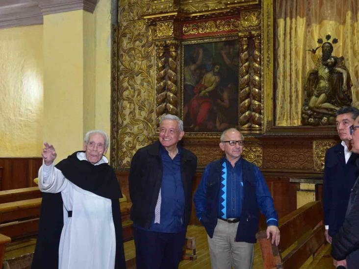 AMLO constata restauración del templo Santo Domingo en San Cristóbal de las Casas