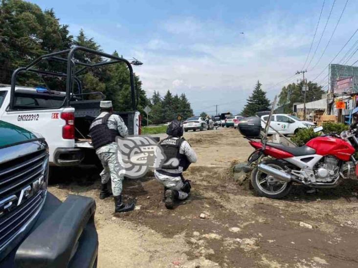 Enfrentamiento en la México-Cuernavaca; 14 detenidos y dos policías heridos