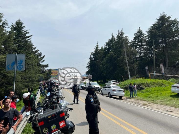 Enfrentamiento en la México-Cuernavaca; 14 detenidos y dos policías heridos