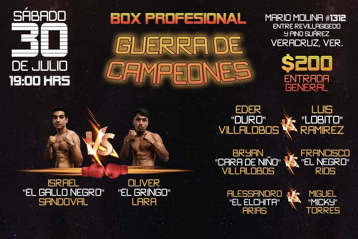 Anuncian velada boxística Guerra de Campeones en Veracruz