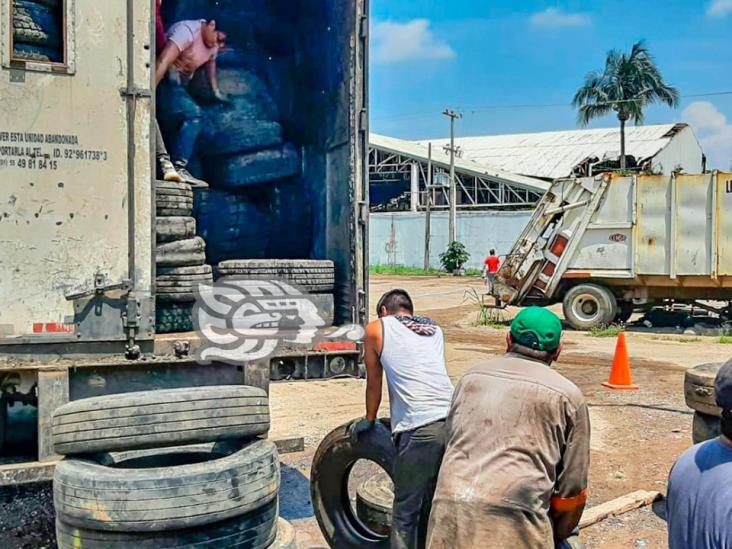 Más de 8 mil llantas han dejado de contaminar Coatzacoalcos