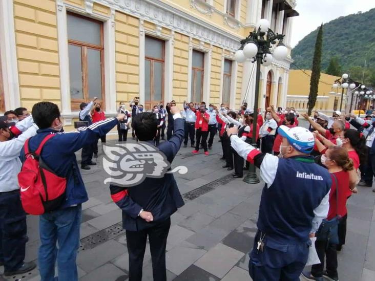 Protestan telefonistas en Córdoba y Orizaba; exigen respeto a sus derechos (+Video)