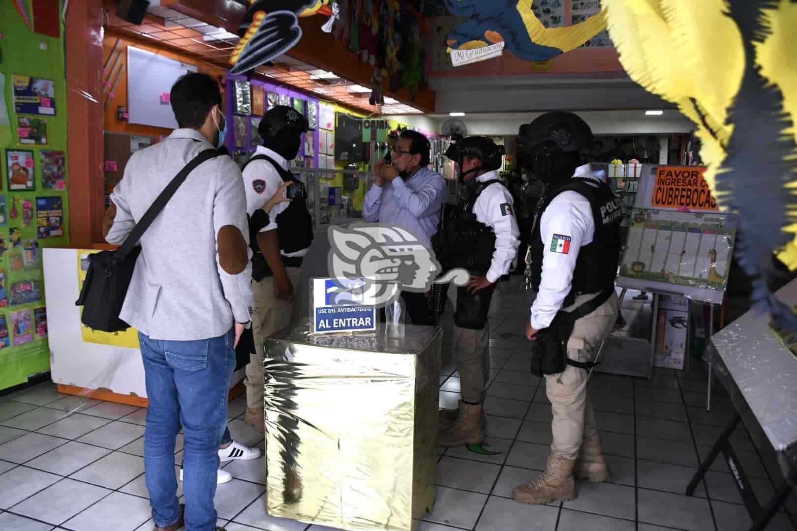 Detienen a sujeto por atacar a mujer en papelería del centro de Xalapa (+Video)
