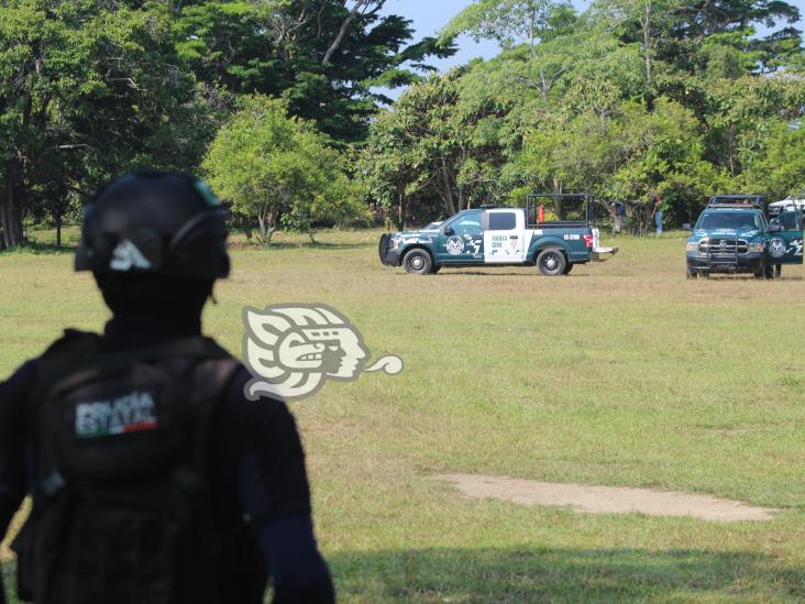 Helicóptero de la Fuerza Civil sobrevoló Agua Dulce