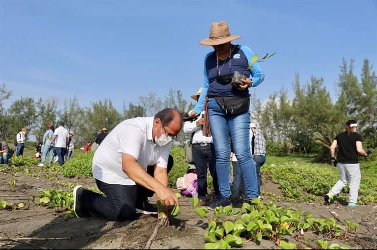 En La Antigua, realizan campaña ´Fabriquemos Agua Reforestando´