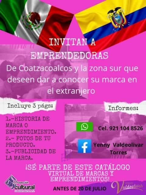 Invitan a emprendedoras de Coatzacoalcos dar a conocer sus marcas en el extranjero