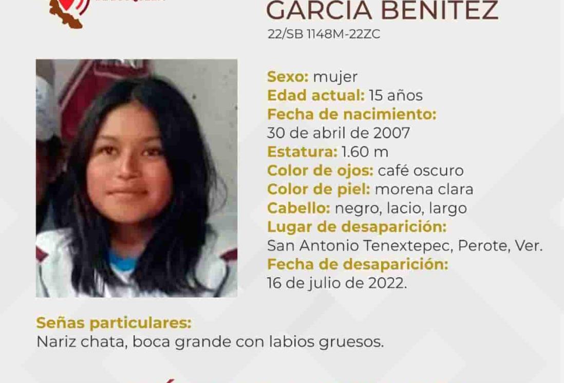 Buscan a María Fernanda García, joven de 15 años; desapareció en Perote