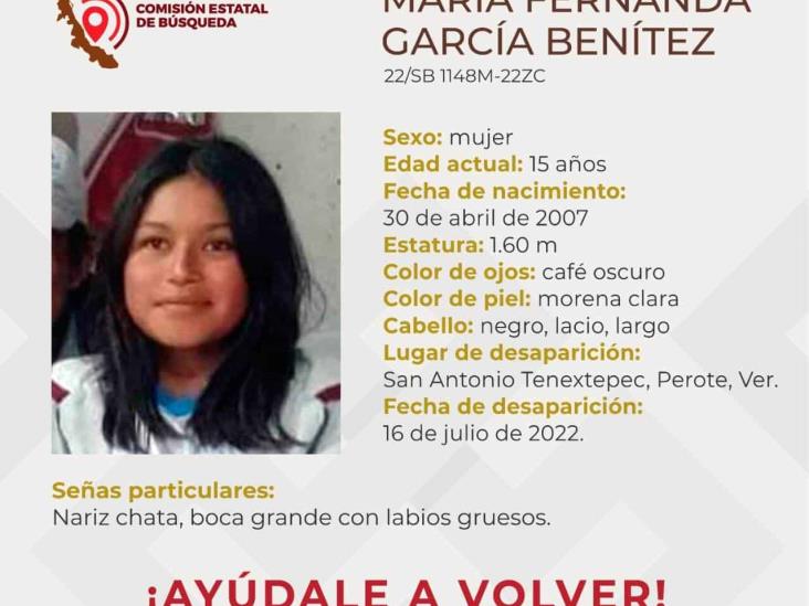 Buscan a María Fernanda García, joven de 15 años; desapareció en Perote