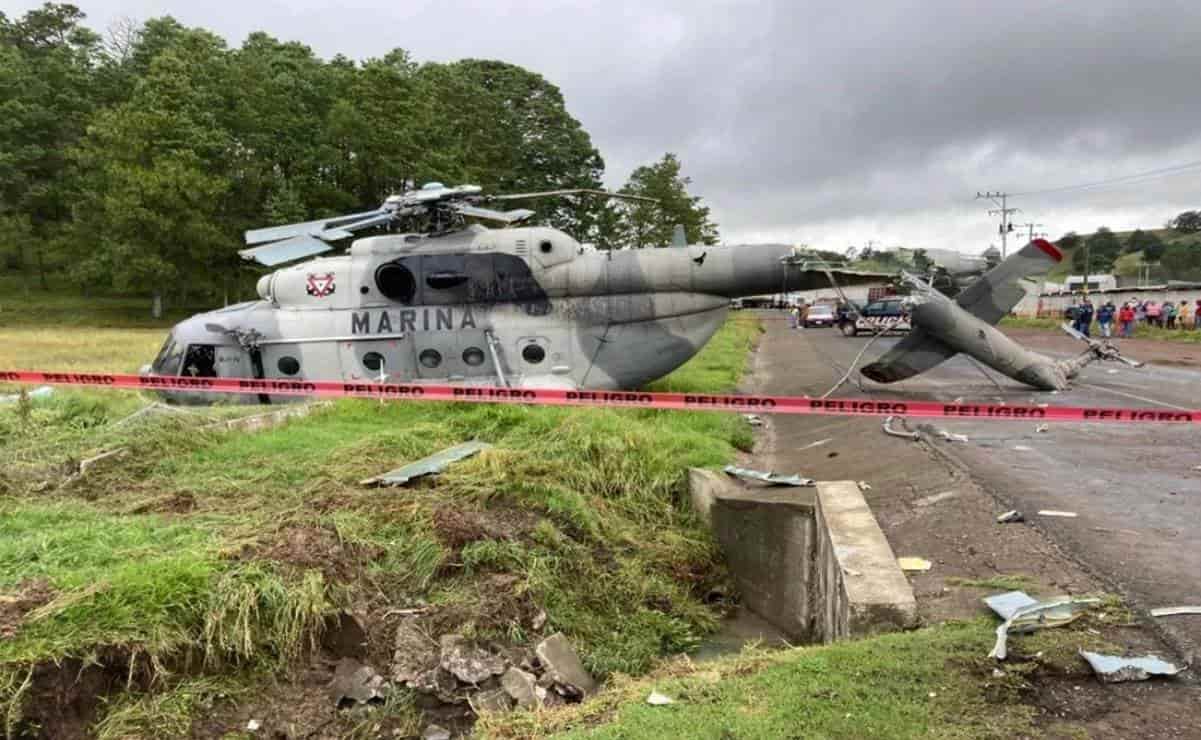 Van 6 helicópteros de la Marina desplomados durante actual gobierno; 1 en Veracruz