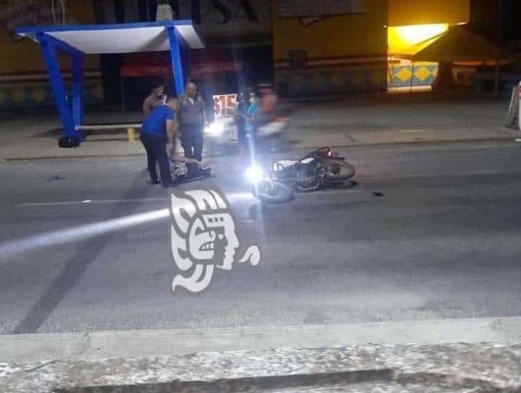 Empleado sufre robo y accidente en Las Choapas