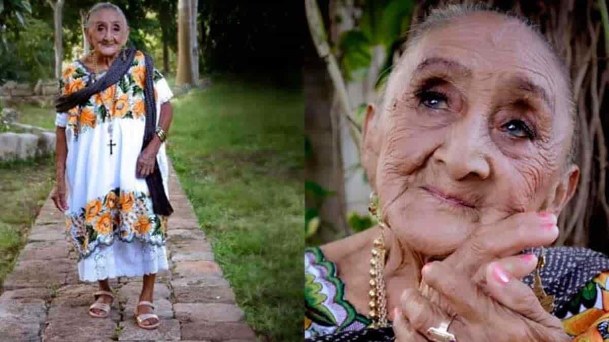 A sus 94 años, abuelita yucateca se hizo viral por ¡Tierna sesión de fotos!