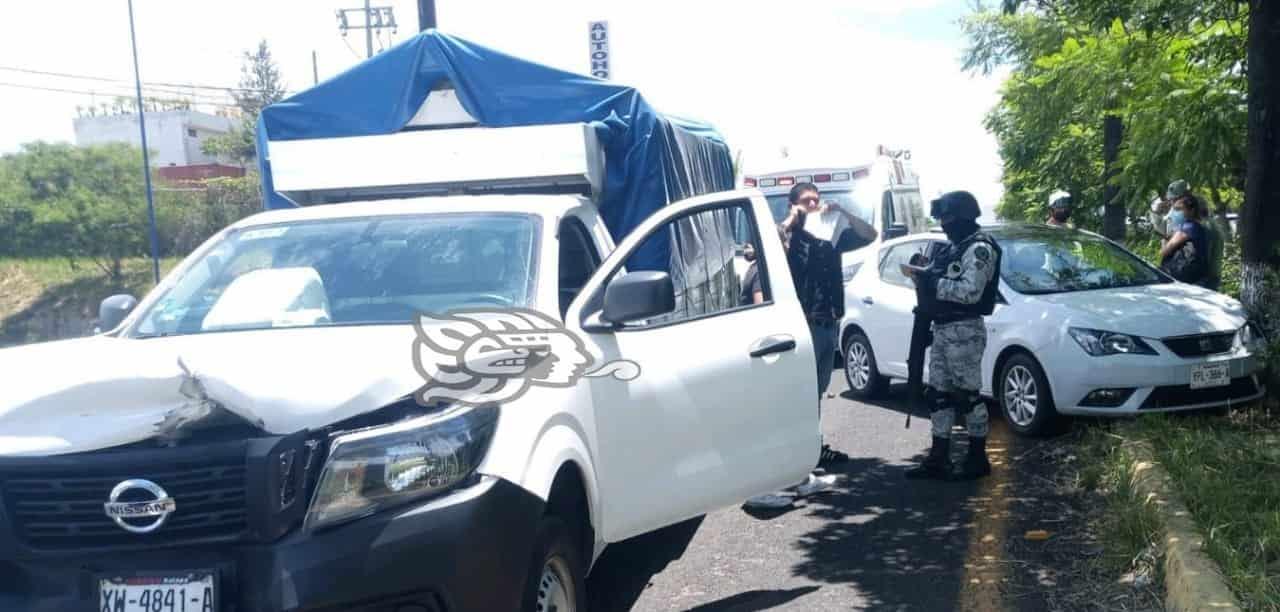 4 heridos tras choque en la carretera Xalapa- Tamarindo