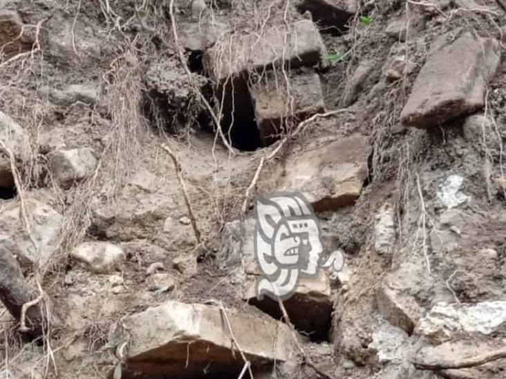 En obras para camino artesanal, encuentran piezas arqueológicas en Misantla