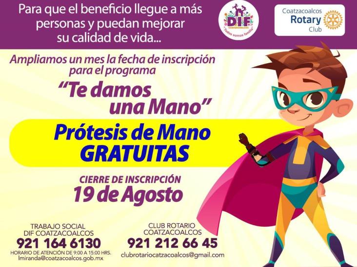 Quedan lugares en programa “Te Damos una Mano”