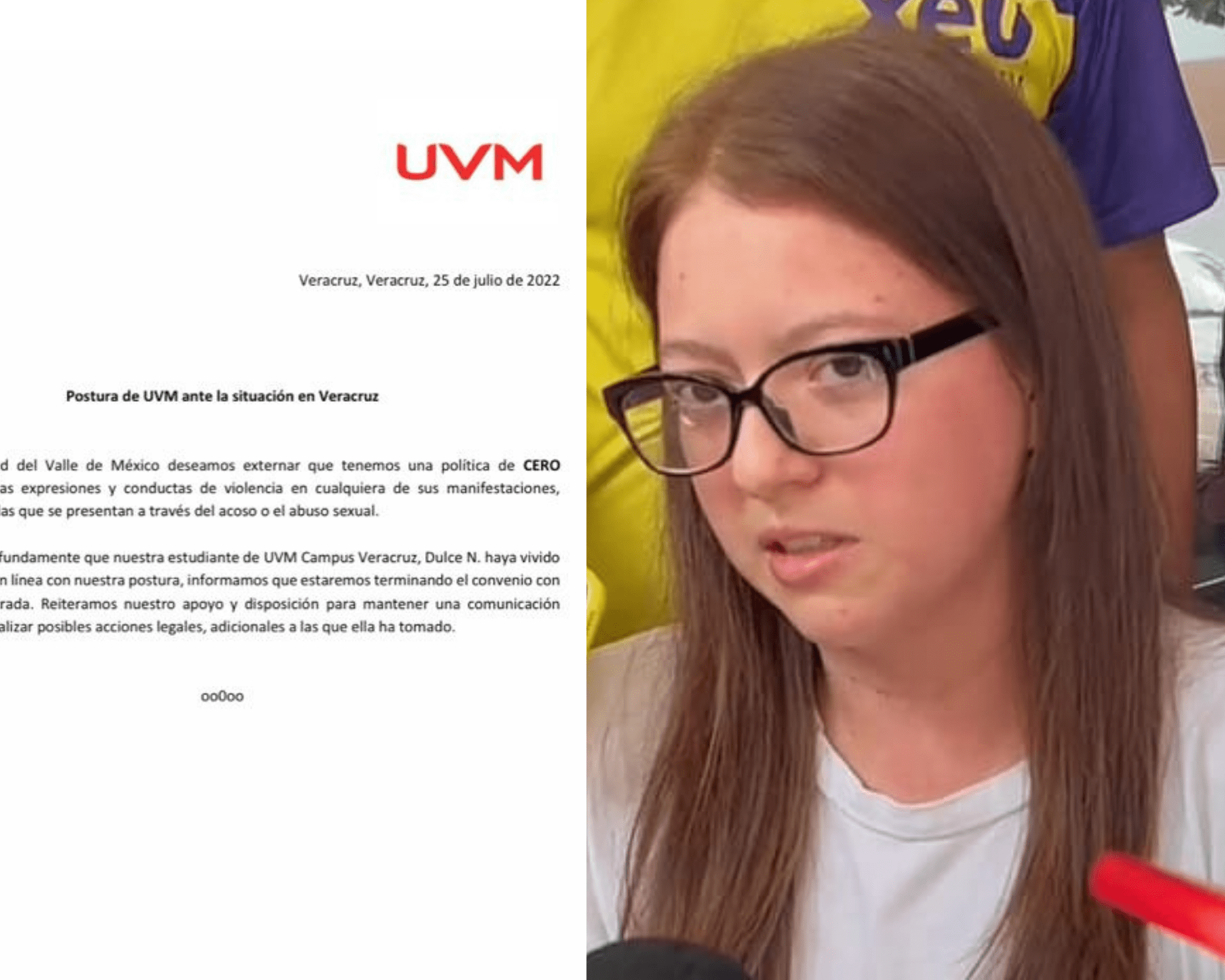 UVM termina convenio con clínica tras denuncia de acoso sexual a estudiante