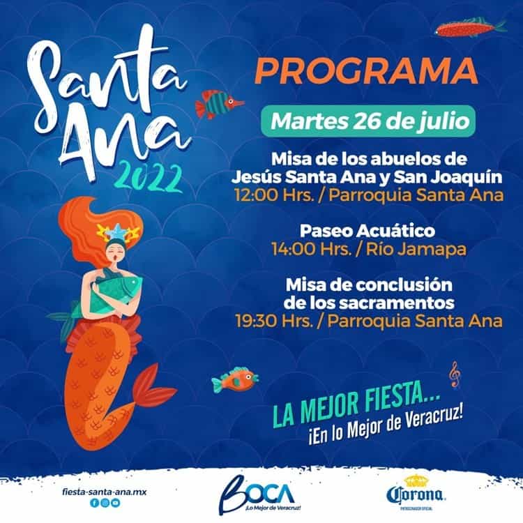 Estas son las actividades de las fiestas de Santa Ana 2022 para este martes