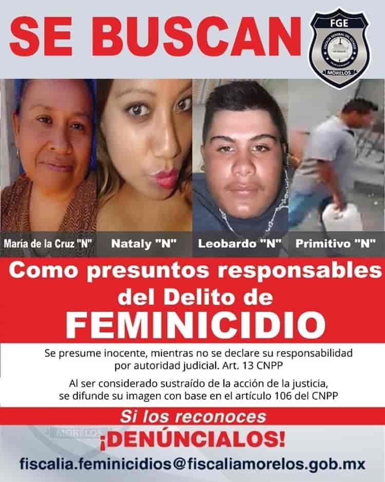 Buscan a 5 sujetos que golpearon y quemaron viva a Margarita Ceceña en Morelos