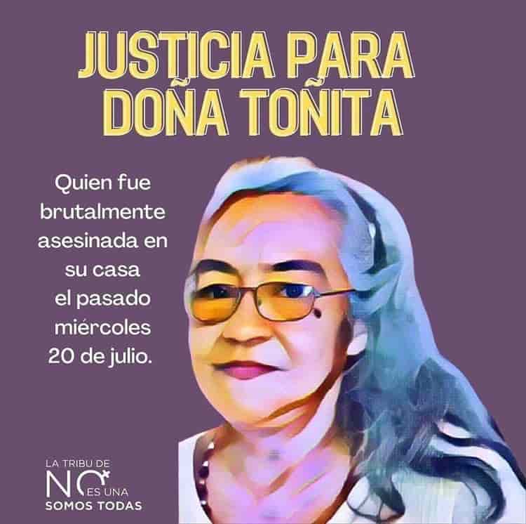 Familiares de Doña Toñita exigen justicia, aseguran que su muerte es un feminicidio